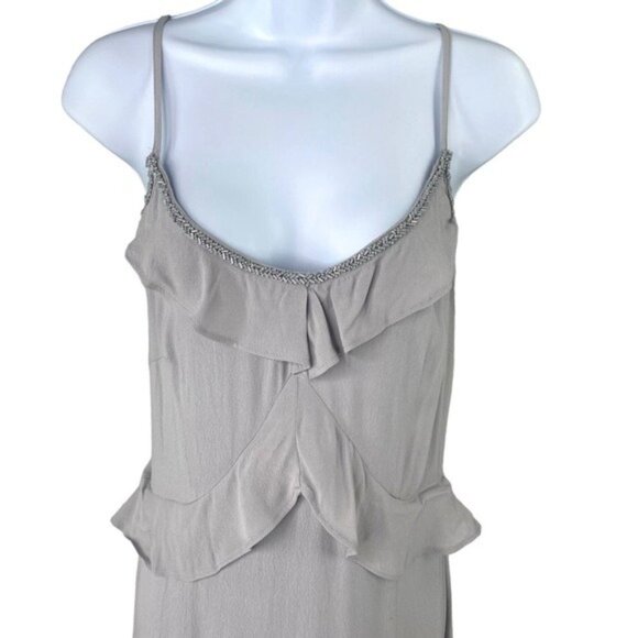 Lovestitch X Petal & Pup | NEW Tanya Beaded Maxi Dress in Grey Size M - Picture 6 of 12